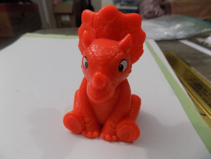 3 inch orange baby triceratops dinosaur