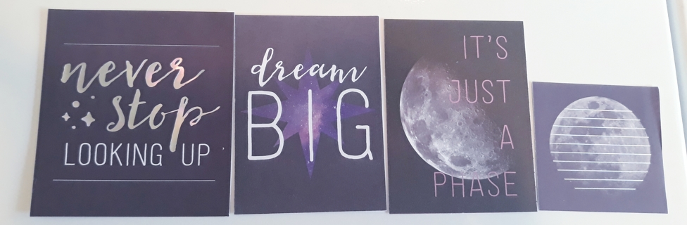 4 Moon-Themed Scrapbooking Pages