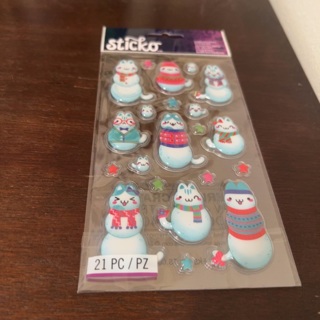 Sticko dimensional snowmen stickers 