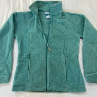 COLUMBIA WOMEN'S FLEECE WARM LONG SLEEVE JACKET COLOR GREEN SIZE 14/16 WG6376