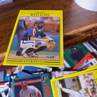 1991 fleer craig biggio baseball card 