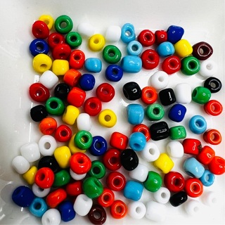 Multicolored 5mm Large Glass Seed Beads