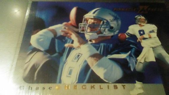 1997 PINNACLE XPRESS CHASE CHECKLIST TROY AIKMAN DALLAS COWBOYS FOOTBALL CARD# 150