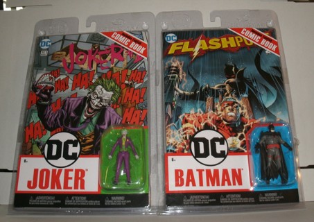  McFarlane Toys Batman + Joker w/ Dc Comic Dc Page Punchers 3" Figure