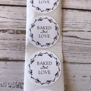 40 Baked With Love Stickers Scrapbooking Crafting  , Free Mailing