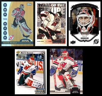 Martin Brodeur 5 different Cards - All Listed - New Jersey Devils