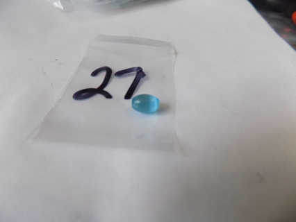 Sky blue large oval cats eye bead # 27