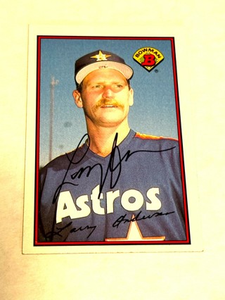 Autographed 1989 Bowman Baseball Larry Anderson #325 Houston Astros