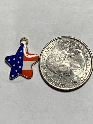 ✨AMERICAN FLAG CHARMS~#1~STAR~4TH OF JULY ENAMEL CHARMS~FREE SHIPPING✨ 