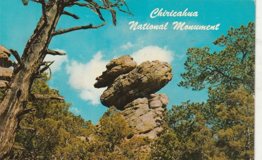 Vintage Used Postcard: d: 1964 Chiricahua National Monument, AZ