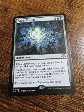 Magic the gathering mtg Primal Prayers rare card Modern Horizons 3