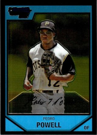 2007 Bowman Chrome Prospects Pedro Powell Pittsburgh Pirates #BC86