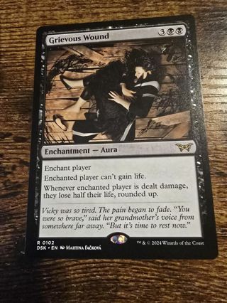 Magic the gathering mtg Grievous Wound rare card Duskmourn