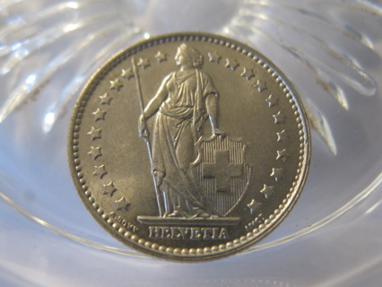 (FC-376) 1969 Switzerland: 1 Franc - 85% Double Rim Error