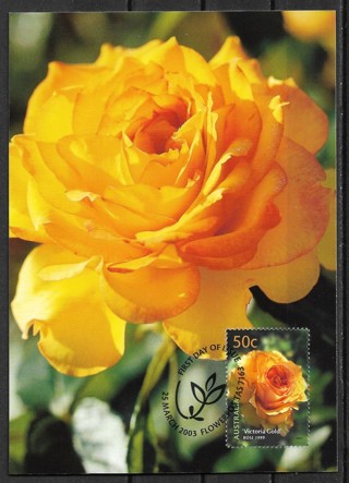 2003 Australia Sc2139 "Victoria Gold" rose maxi card