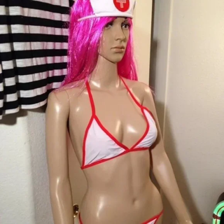 NEW Sexy Lingerie HOT Nurse G String Set Intimate Night Wear Panties