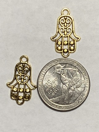 ANTIQUE GOLD CHARMS~#43~SET OF 2~FREE SHIPPING!