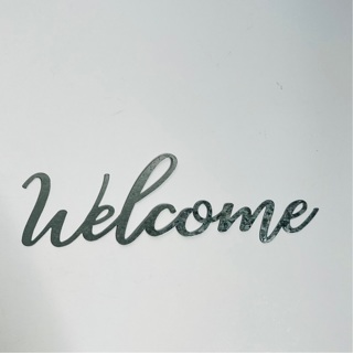 Welcome Metal Word for Signs, Wreaths 