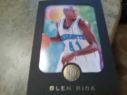 1996 SKYBOX GLEN RICE CHARLOTTE HORNETS BASKETBALL CARD# 9