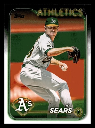 2024 Topps JP Sears #80 Oakland Athletics Series 1 Baseball Card