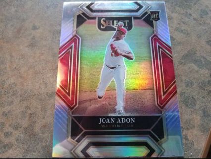 2022 PANINI SELECT PRIZM ROOKIE JOAN ADON WASHINGTON NATIONALS BASEBALL CARD# 205