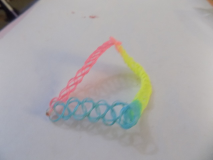 Multi color stretchy braided bracelet # 2