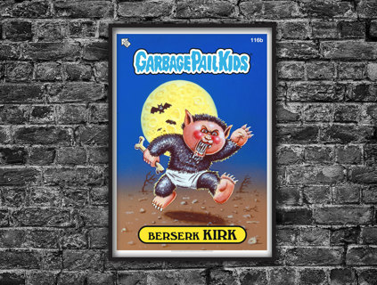 1989 The Garbage Gang Series 3 Berserk Kirk GPK Garbage Pail Kids