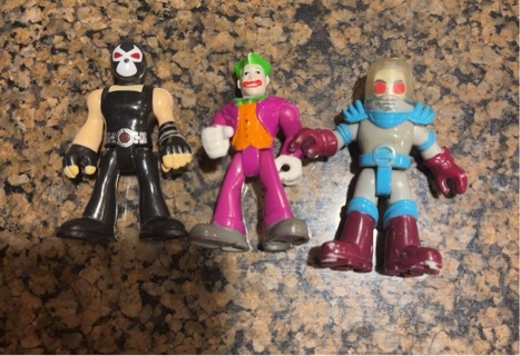 Three Mini Batman Villains - Joker/Mr. Freeze/Bane