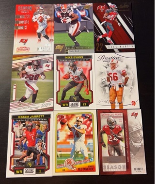 9 Tampa Bay Buccaneers football cards 