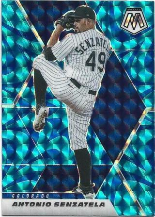 2021 MOSAIC ANTONIO SENZATELA BLUE PRIZM REFRACTOR CARD