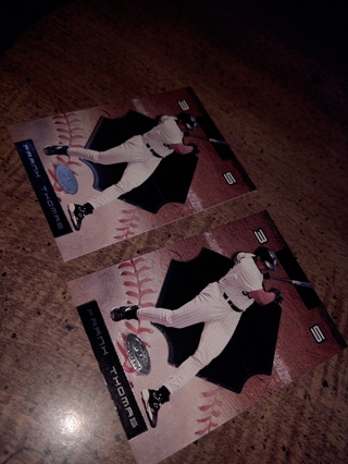 Two card lot baseball veteran Frank Thomas