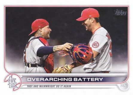 Yadier Molina / Adam Wainwright 2022 Topps Checklist St. Louis Cardinals