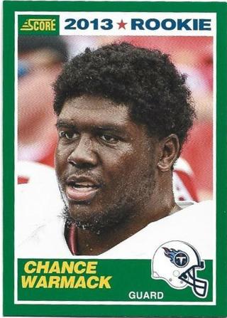 2013 SCORE CHANCE WARMACK ROOKIE CARD