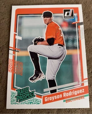2023 Donruss Rated Prospect #78 Grayson Rodriguez Baltimore Orioles RC