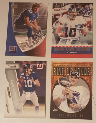 Eli Manning 4 different Cards - All Listed - New York Giants