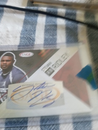 Stevan Ridley Pats Autographed Card
