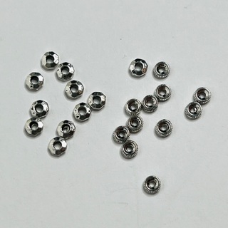 Bright Silver Round Spacer Beads Rings 