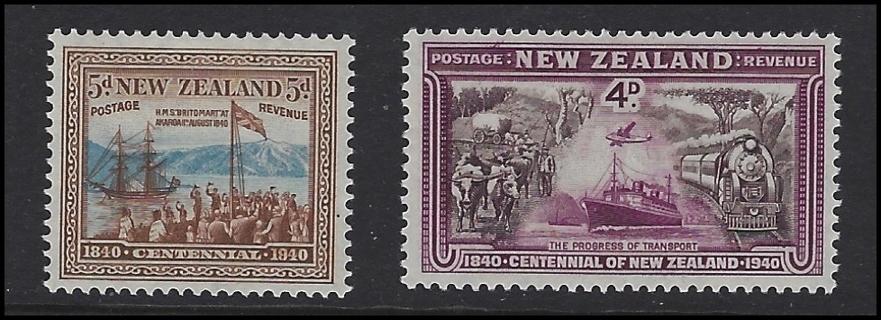 1940 New Zealand stamps (2), MH/VF, Scott #235-6