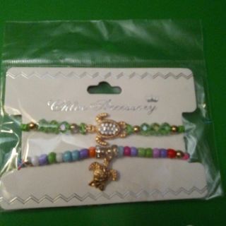 New 2 Beautiful Beaded Turtle Bracelets. Read description before bidding