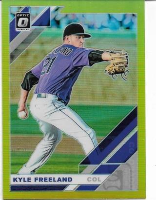 2019 DONRUSS OPTIC KYLE FREELAND LIME REFRACTOR CARD