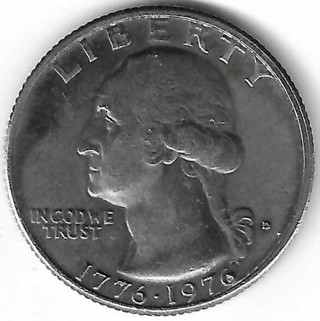 1776-1976-D Bicentennial Washington Quarter U.S. 25 Cent Coin