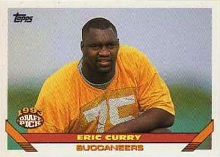 Eric Curry 1993 Topps Rookie Card Tampa Bay Buccaneers