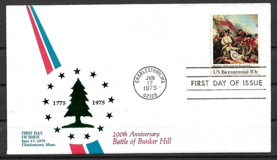 1975 Sc1564 Battle of Bunker Hill 200th Anniv. FDC