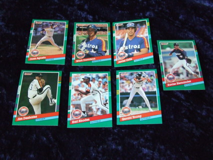 1991 Houston Astros Donruss Card Lot of 7