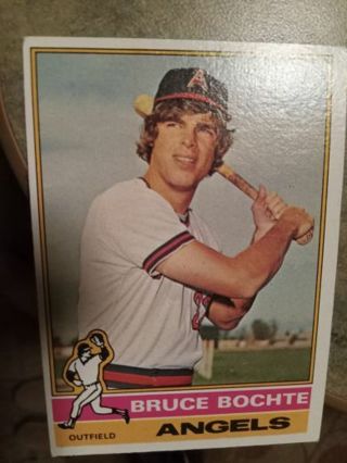 1976 TOPPS BRUCE BOCHTE CALIFORNIA ANGELS BASEBALL CARD# 637