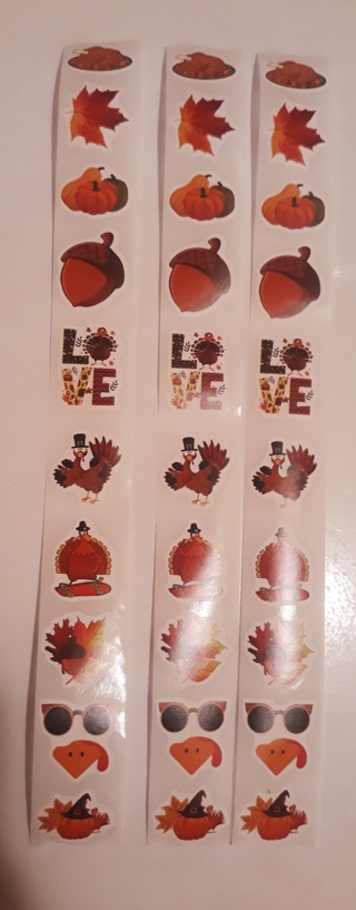 30 Fall/Thanksgiving Stickers