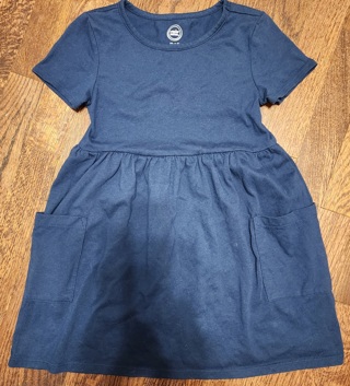 NEW - WonderNation - Girls blue pullover dress - size XS (4/5)