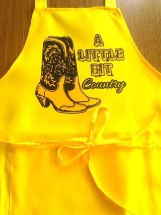 A Little Bit Country POCKET Apron ~ Yellow