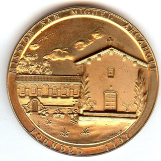 Mission San Miguel Arcangel Bronze PRDCAM Medal Minted by the Medallic Arts Company