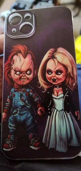 iPhone 15 plus phone case Chucky and Tiffany Horror movie series